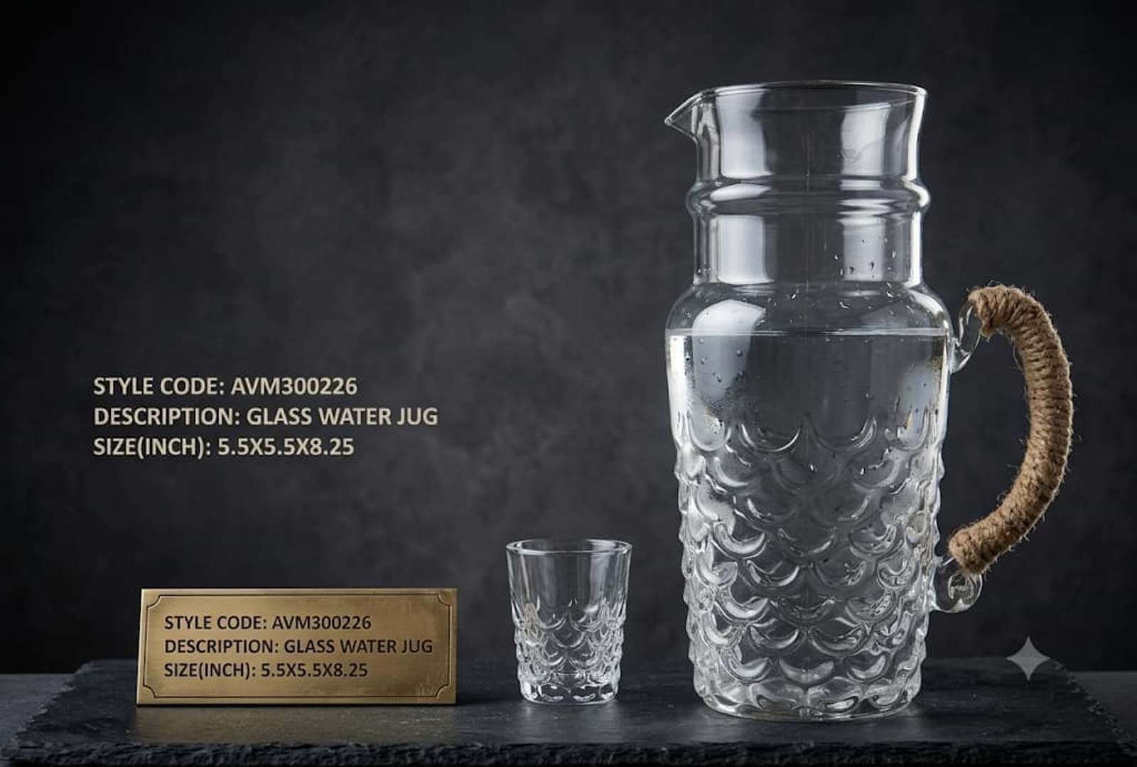 Carafes & Pitchers — handcrafted glassware manufactured by AVM Glass, Firozabad