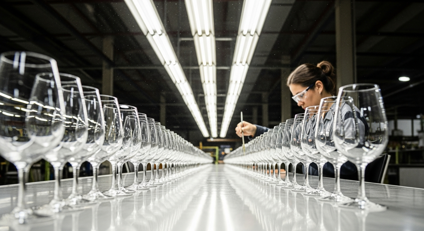 Custom glassware manufacturing and quality control at AVM Glass
