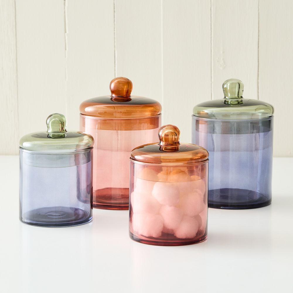 Jars — handcrafted glassware manufactured by AVM Glass, Firozabad