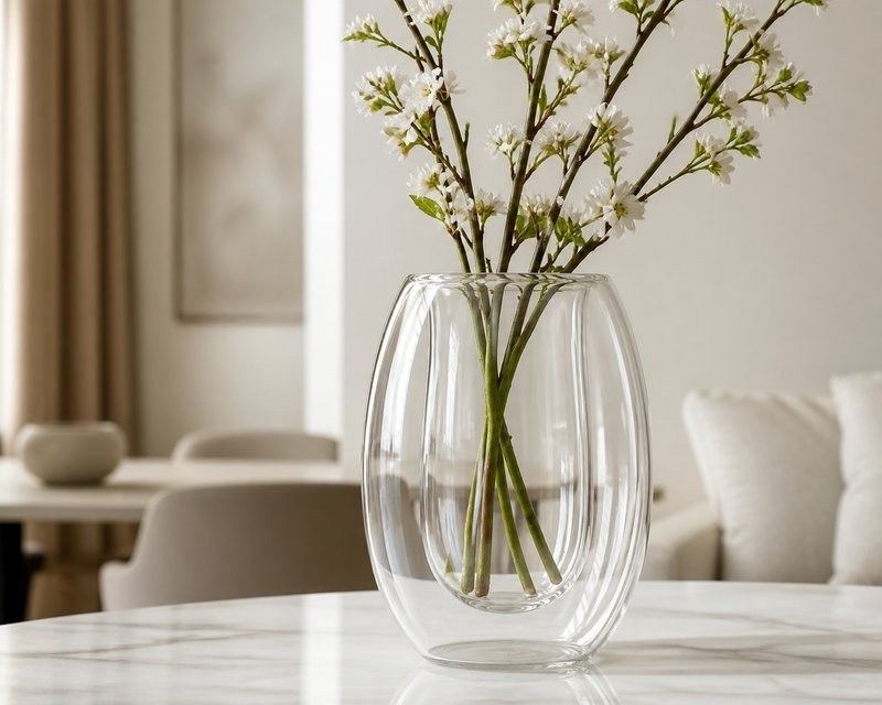 Vases — handcrafted glassware manufactured by AVM Glass, Firozabad